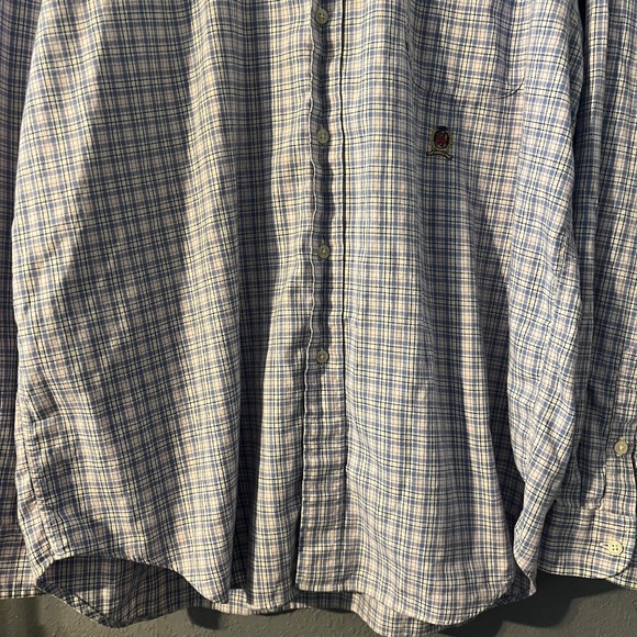 Tommy Hilfiger Plaid‎ Button Down Shirt Men’s XL Blue/Pink/White Chest Pocket - Picture 5 of 8